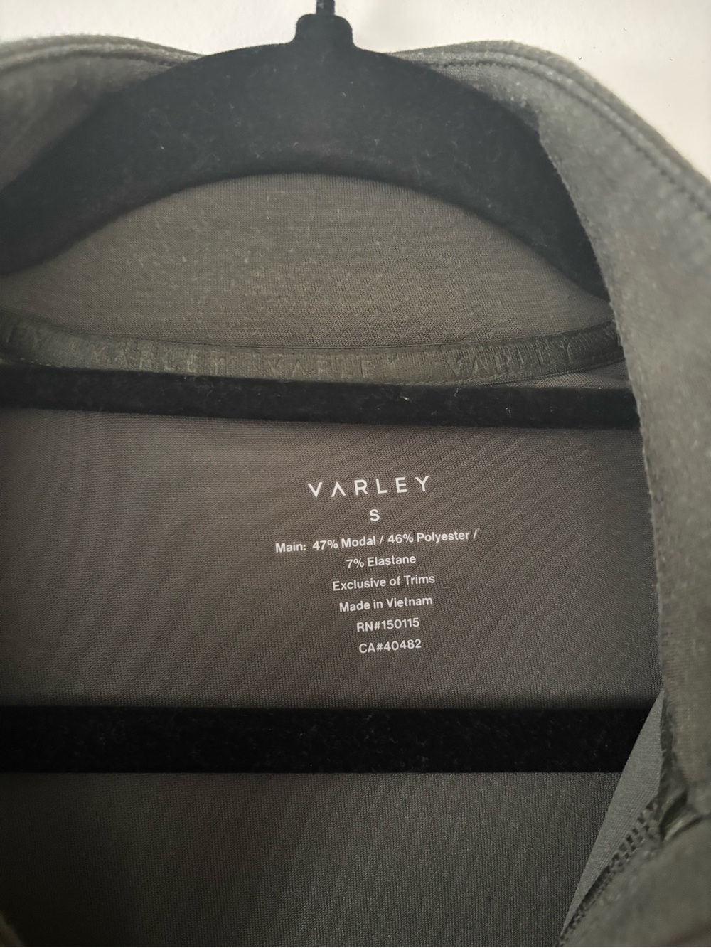 Varley Kirsi Half Zip Pullover Olive Green Scuba Sweatshirt - Size Small - Picture 12 of 12
